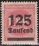 Germany 1923 Numeros 125th - 1000M Rojo Scott 255